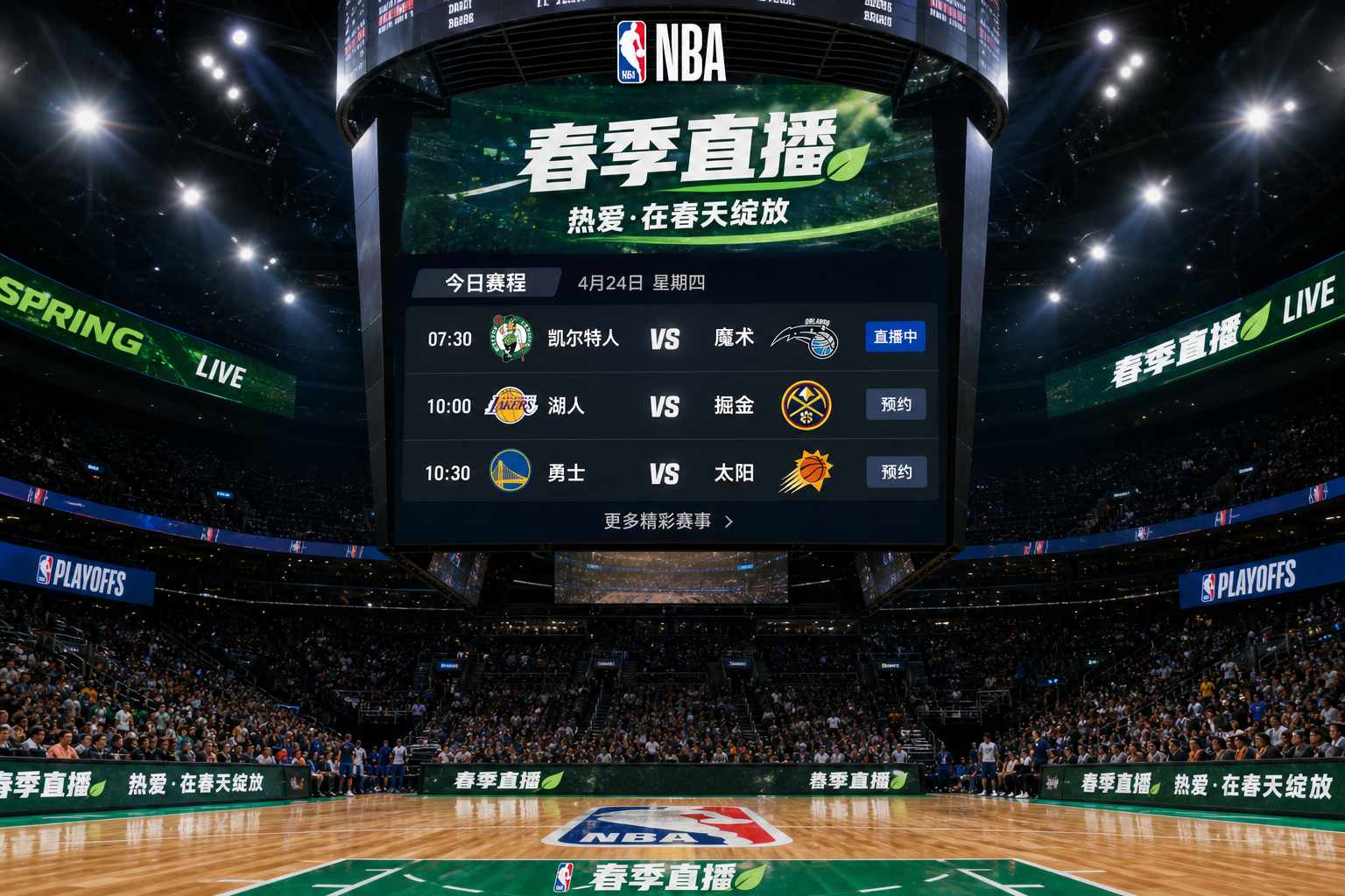 春秋直播 NBA 2026 首屏大图